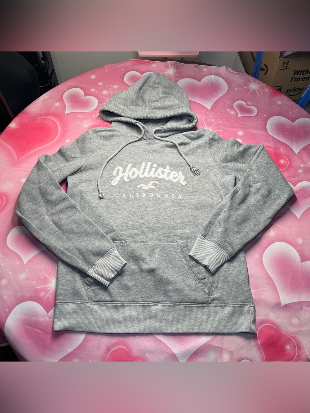 Grey Hollister hoodie